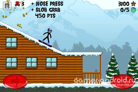 Stickman Snowboarder