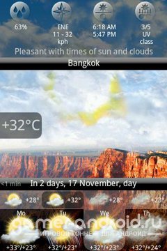 Animated Weather Widget, Clock