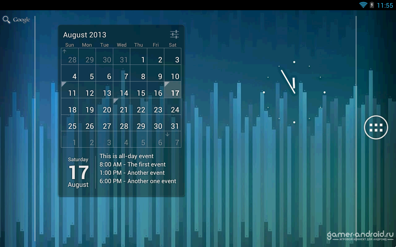 Виджет Календарь - Android